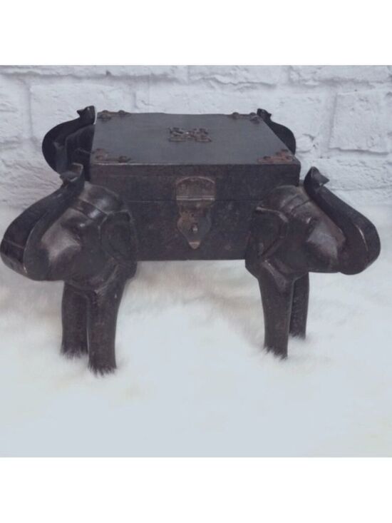 Other - Wooden handcarved Elephant Head decorative box